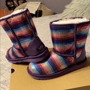 Kids Classic Sequin Rainbow Uggs
